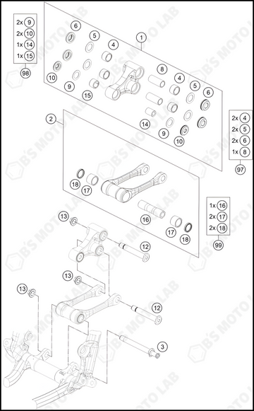 PRO LEVER LINKING, 2022 KTM 350-SX-F