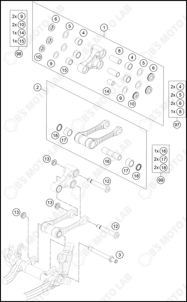 PRO LEVER LINKING, 2022 KTM 350-SX-F