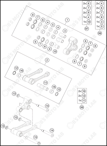 PRO LEVER LINKING, 2023 KTM 350-SX-F