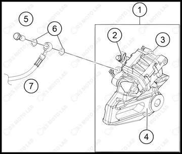 REAR BRAKE CALIPER, 2022 KTM Duke-200