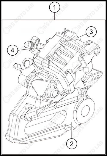 REAR BRAKE CALIPER, 2023 KTM RC-390