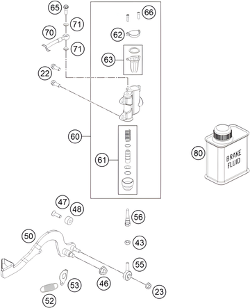 REAR BRAKE CONTROL, 2022 KTM SX-E-5