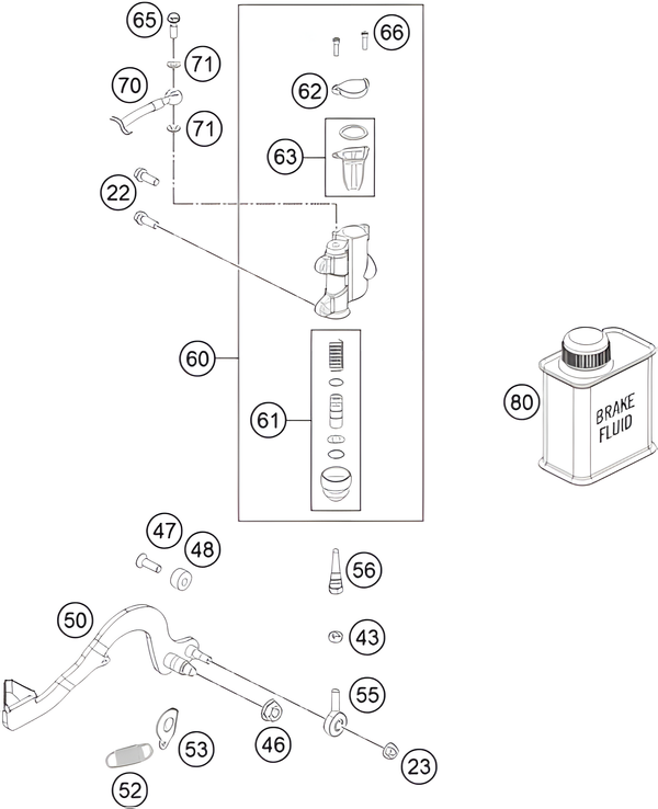 REAR BRAKE CONTROL, 2022 KTM SX-E-5
