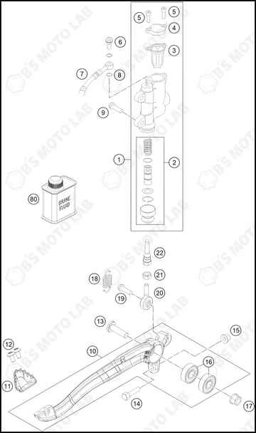 REAR BRAKE CONTROL, 2024 KTM 85-SX-19-16