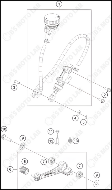 REAR BRAKE CONTROL, 2023 KTM RC-390