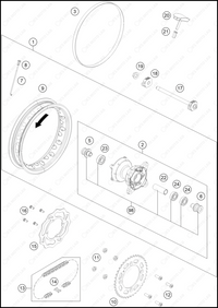 REAR WHEEL, 2025 KTM 50-SX-Factory
