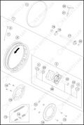 REAR WHEEL, 2024 KTM 50-SX
