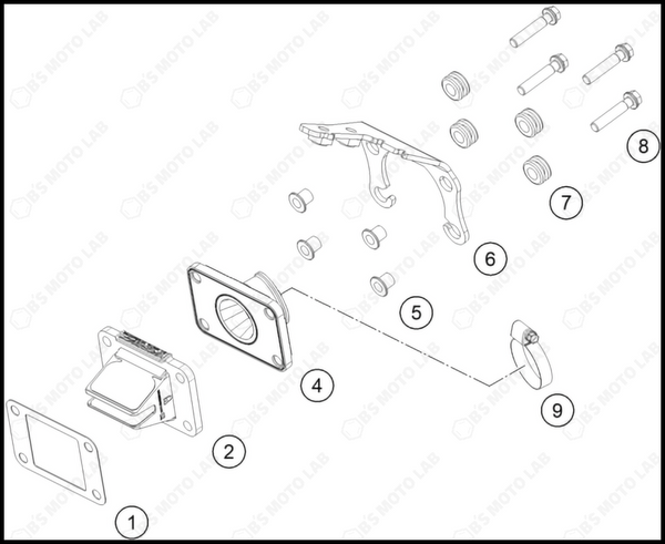 REED VALVE CASE, 2025 KTM 50-SX-Factory