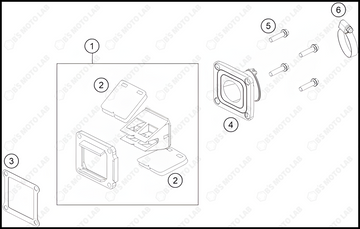 REED VALVE CASE, 2024 KTM 85-SX-19-16