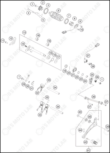 SHIFTING MECHANISM, 2023 KTM duke-390