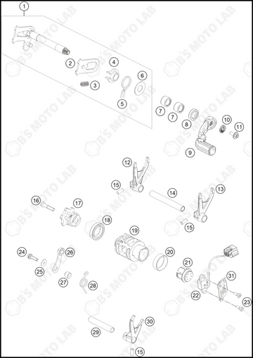 SHIFTING MECHANISM, 2022 KTM 350-SX-F