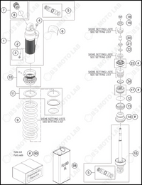 SHOCK ABSORBER DISASSEMBLED, 2022 KTM 85-SX-17-14