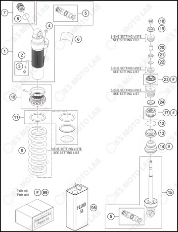 SHOCK ABSORBER DISASSEMBLED, 2024 KTM 85-SX-17-14