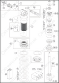 SHOCK ABSORBER DISASSEMBLED, 2024 KTM 350-SX-F