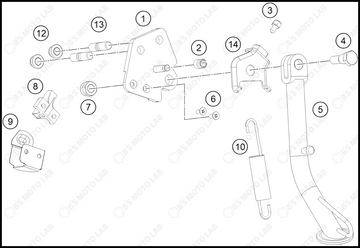 SIDE / CENTER STAND, 2023 KTM RC-390