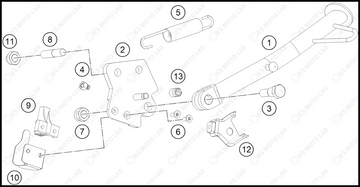 SIDE / CENTER STAND, 2022 KTM Duke-200