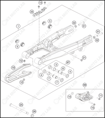 SWING ARM, 2024 KTM 50-SX