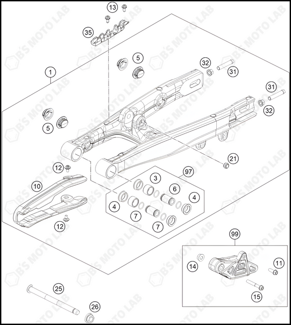 SWING ARM, 2024 KTM 50-SX