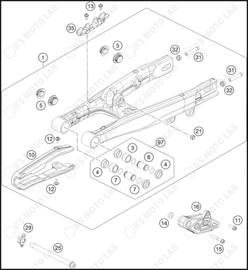 SWING ARM, 2022 KTM 50-SX
