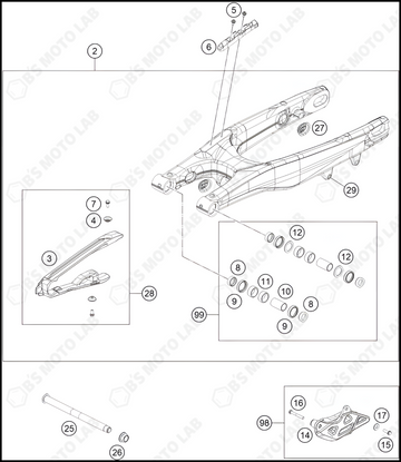 SWING ARM, 2022 KTM 450-SX-F