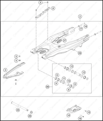 SWING ARM, 2025 KTM 125-SX