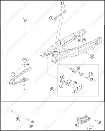 SWING ARM, 2023 KTM 450-SX-F