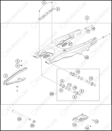SWING ARM, 2024 KTM 350-SX-F