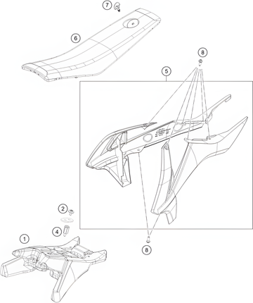 TANK, SEAT, 2022 KTM SX-E-5
