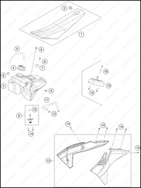 TANK, SEAT, 2025 KTM 50-SX-Factory