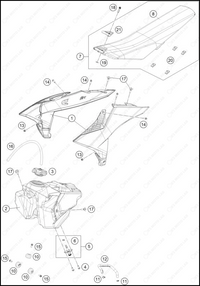 TANK SEAT, 2025 KTM 85-SX-17-14