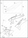 TANK, SEAT, 2025 KTM 125-SX
