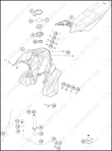 TANK, SEAT, 2023 KTM duke-390