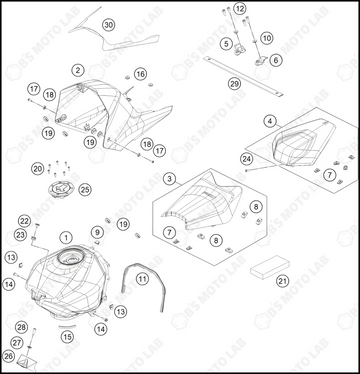 TANK, SEAT, 2023 KTM RC-390