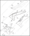 TANK, SEAT, 2023 KTM 350-SX-F