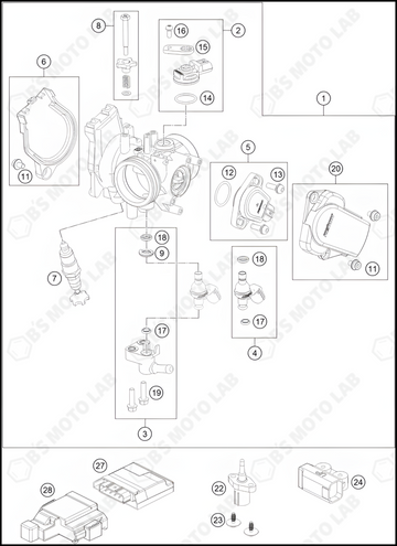 THROTTLE BODY, 2022 KTM 350-SX-F