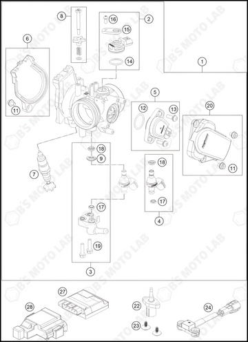 THROTTLE BODY, 2024 KTM 250-SX-F