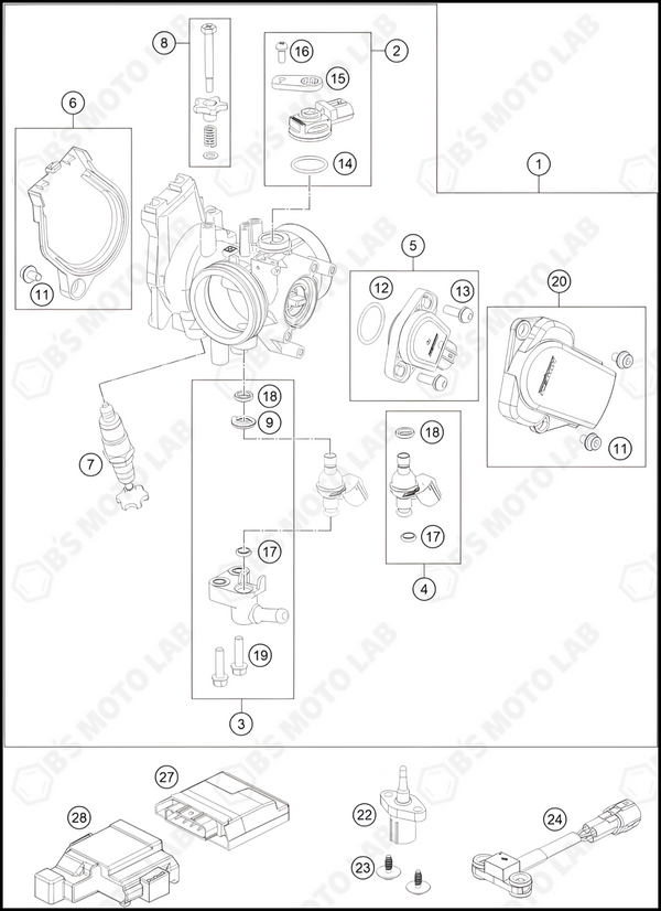 THROTTLE BODY, 2024 KTM 250-SX-F