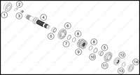 TRANSMISSION I - MAIN SHAFT, 2023 KTM 85-SX-19-16