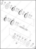 TRANSMISSION II - COUNTERSHAFT, 2022 KTM Duke-200