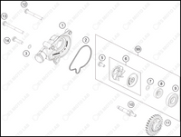 WATER PUMP, 2023 KTM 125-SX