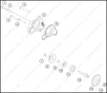 WATER PUMP, 2024 KTM 50-SX
