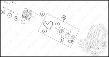 WATER PUMP, 2022 KTM 350-SX-F