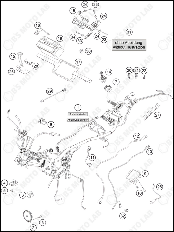 WIRING HARNESS, 2022 KTM Duke-200