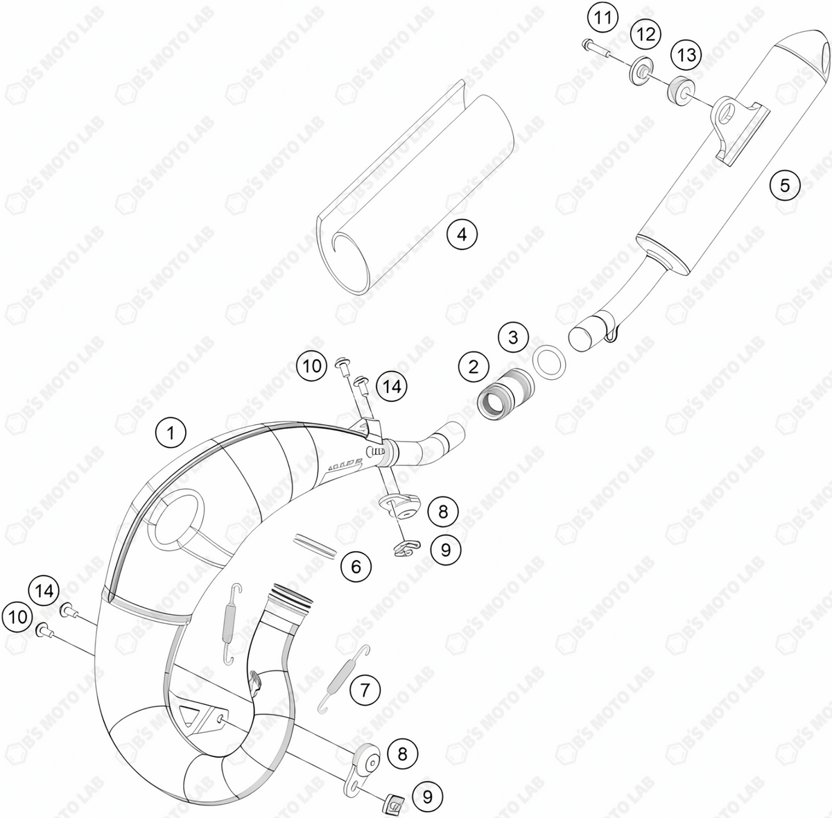 2024 KTM 65SX header 65 SX Genuine OEM Parts KTMMOTORCYCLEPARTS