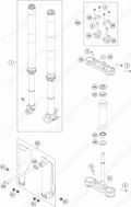 FRONT FORK, TRIPLE CLAMP, 2024 KTM 50-SX-F