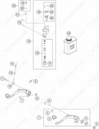 REAR BRAKE CONTROL, 2024 KTM 50-SX-F