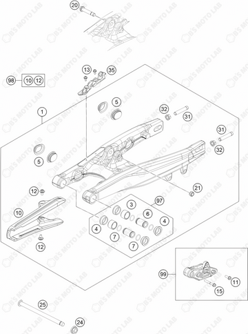 SWING ARM, 2024 KTM 65-SX